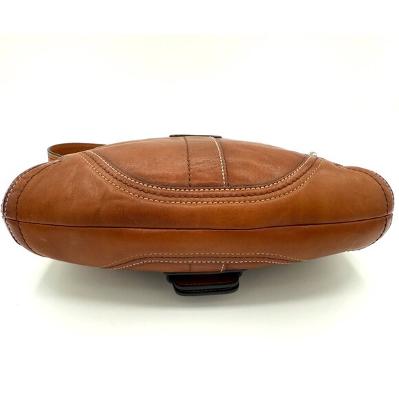 Coach Legacy F10188 British Tan Glove-Tanned Leather Hobo Bag Silver Hardware - Picture 6 of 14